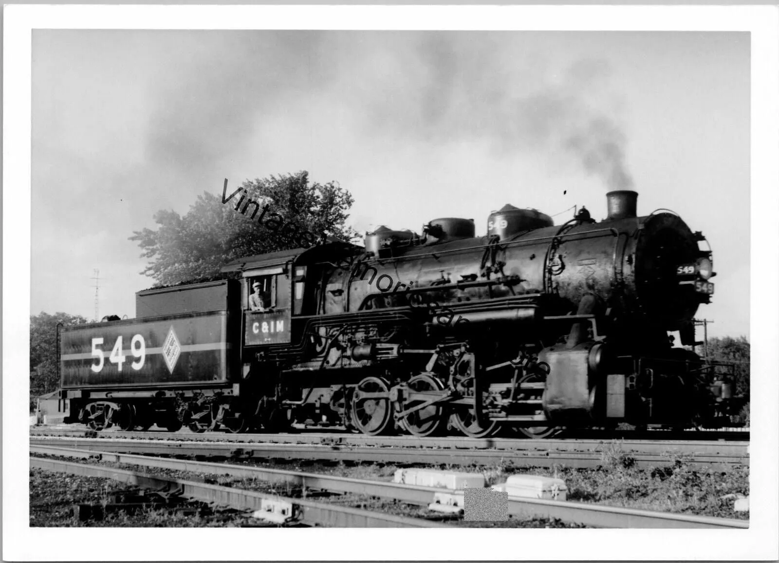 Product image for Vintage Chicago & Illinois, Midland -C IM 549 Steam Locomotive T3-309
