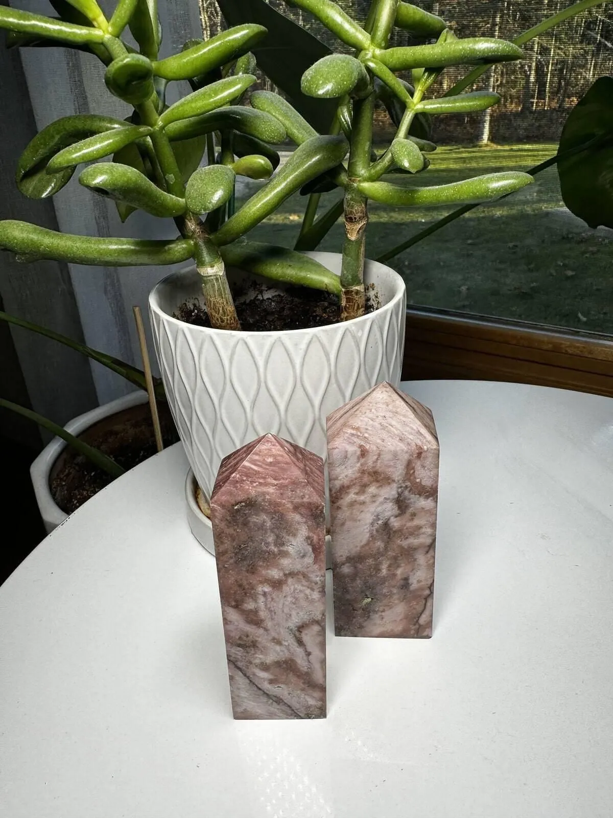 Product image for Pink Mica Crystal Tower 4 1/8"