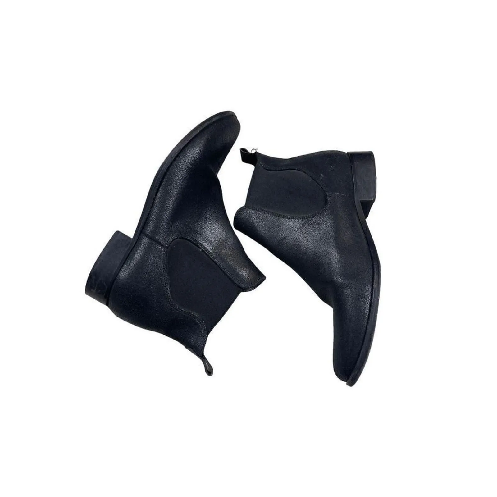 Product image for Claudie Pierlot Women's Black Leather Ankle Chelsea Boots Size 38 EU 7.5 US - Claudie Pierlot