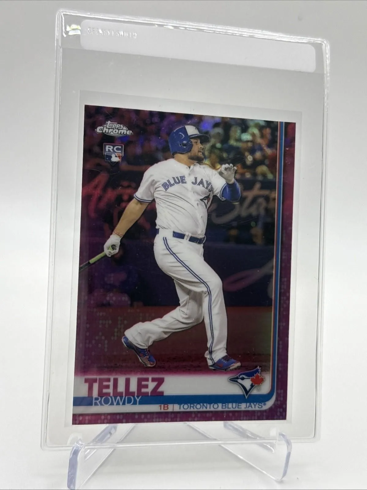 Product image for 2019 Topps CHROME PINK Rowdy Tellez Rookie Card #2 Mint FREE SHIPPING - Near Mint or Better - 2019 - Baseball - 2 - Rookie - Major Leagues - Topps - Rowdy Tellez - 2019 Topps Chrome - Toronto Blue Jays