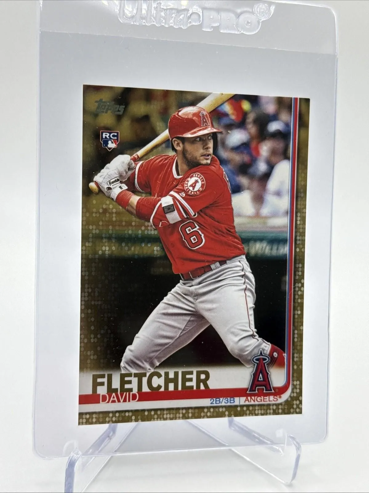 Product image for 2019 Topps GOLD /2019 David Fletcher Rookie Card #520 Mint FREE SHIPPING - Near Mint or Better - 2019 - Baseball - 520 - Rookie - Major Leagues - Topps - David Fletcher - 2019 Topps - Los Angeles Angels