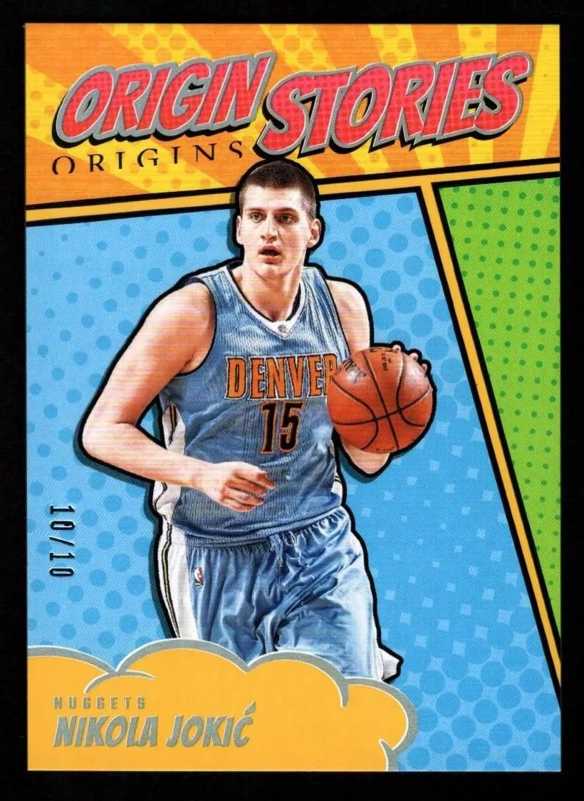 Product image for Nikola Jokić 2024-25 Panini Origins #24 Origin Stories Gold /10 Nuggets