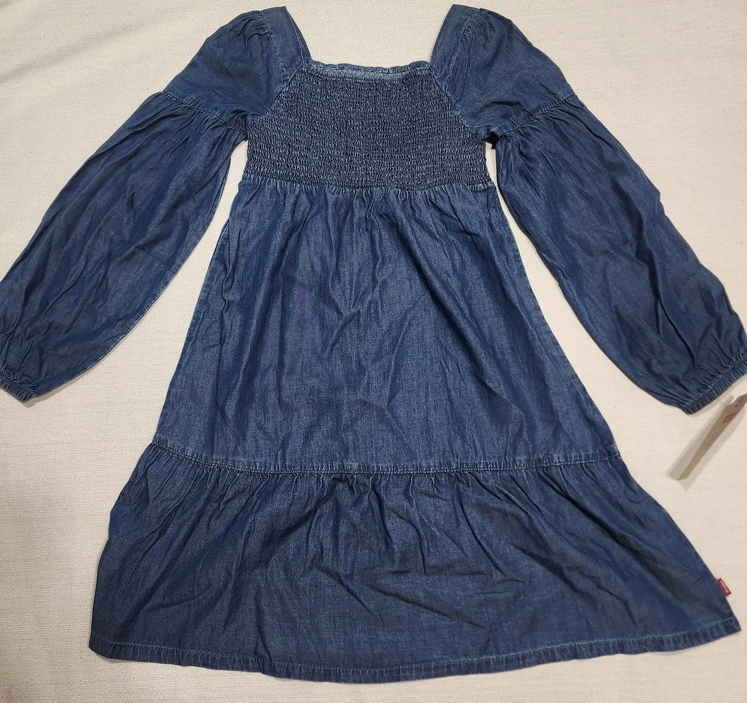 Product image for Levi's smocked dress medium size for girls  - new-with-tags - Levi's