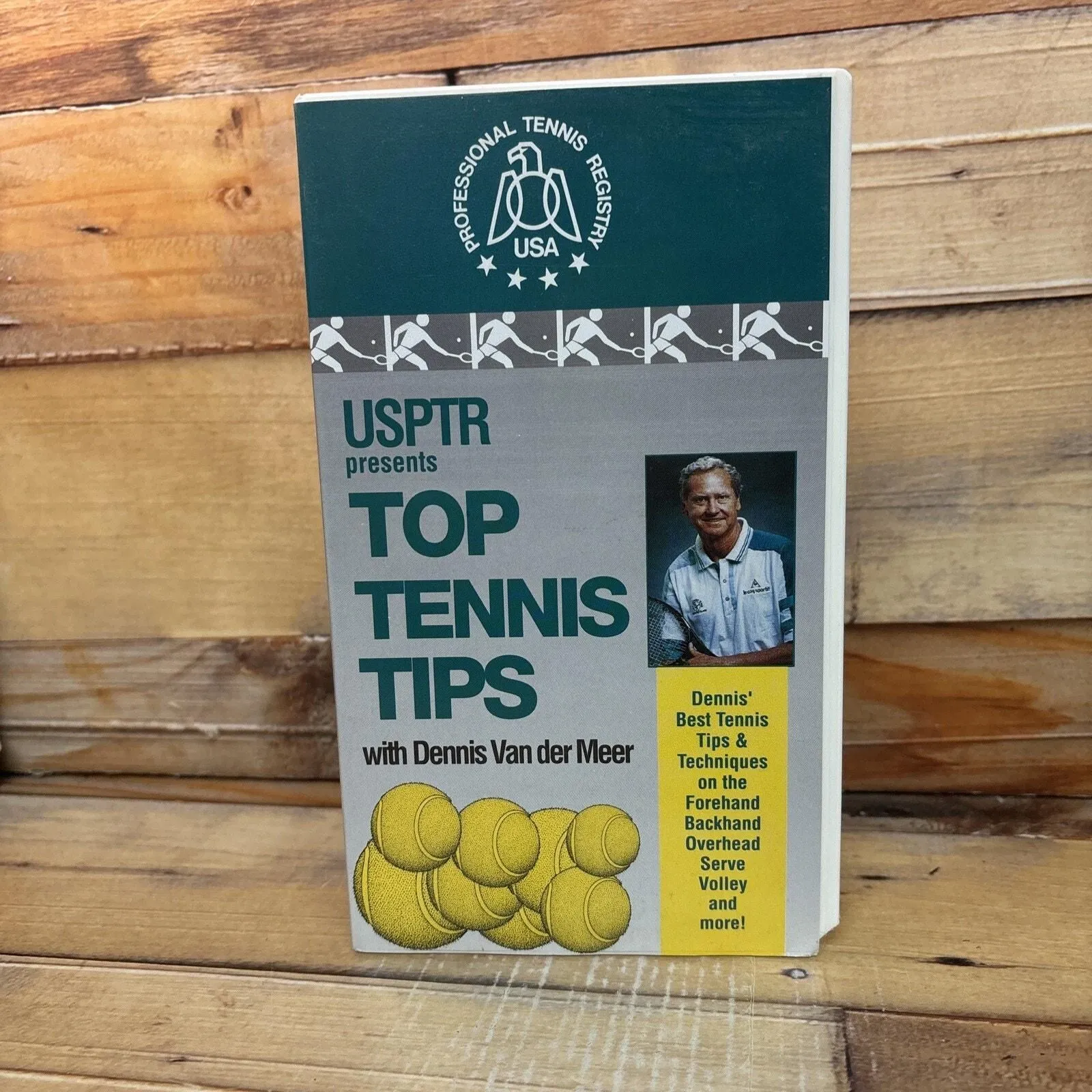 Product image for USPTR Top Tennis Tips VHS Tape Used Dennis Van Der Meer RARE