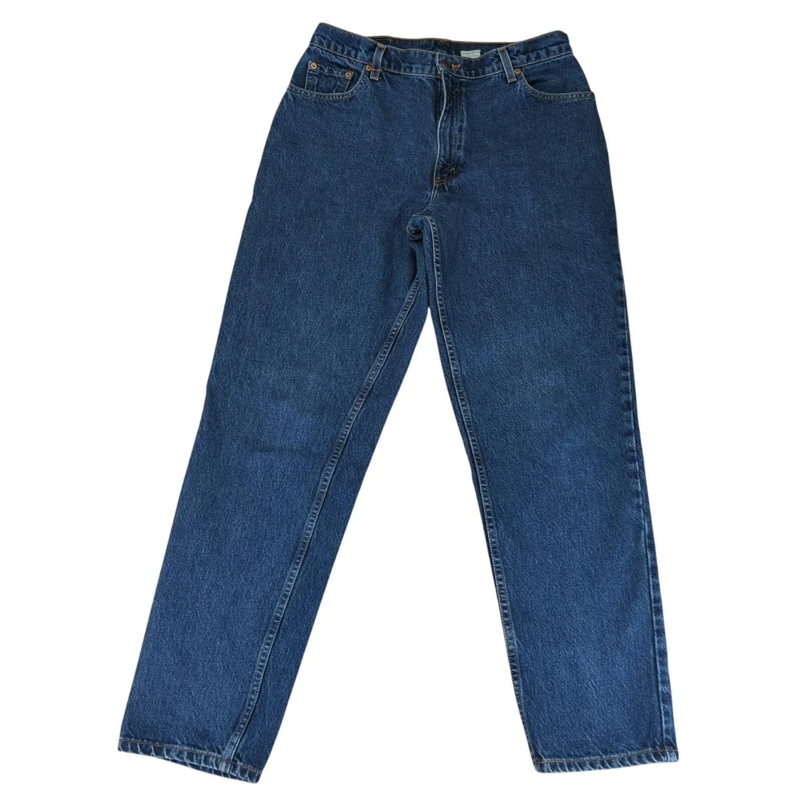 Product image for Vintage 90s Levi's 550 Relaxed Fit Tapered Leg Jeans Dark Rigid Denim Women's 14 - pre-owned---good - Levi's
