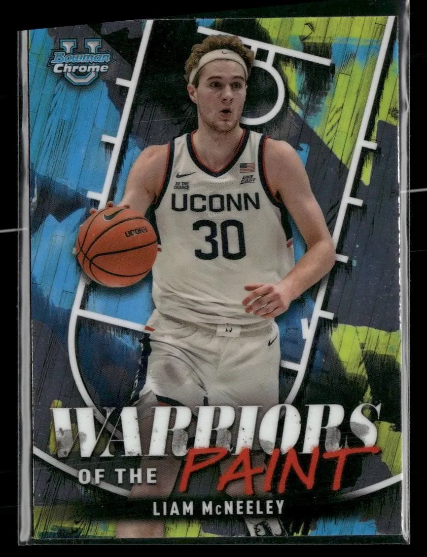 Product image for 2024-25 Bowman U Chrome #WP-10 Liam McNeeley Warriors in the Paint Huskies