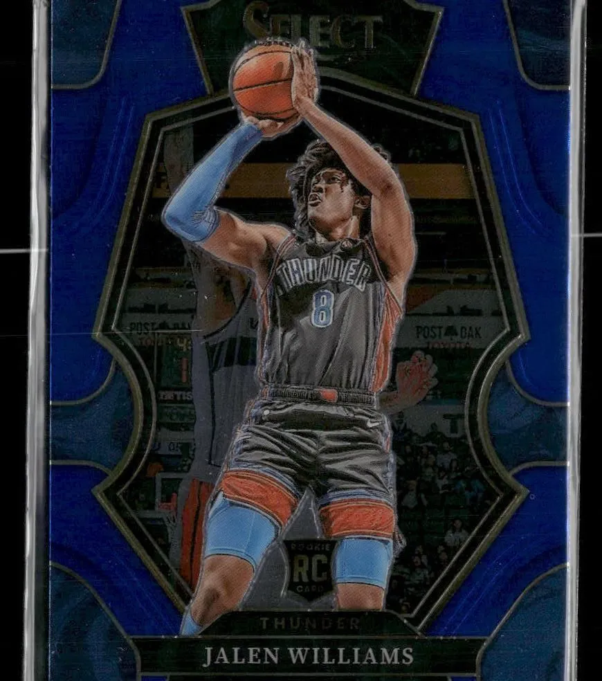 Product image for 2022-23 Panini Select #167 Jalen Williams Blue (Retail Base) Thunder Rookie