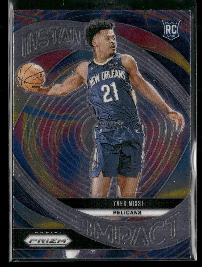 Product image for 2024-25 Panini Prizm #6 Yves Missi Instant Impact New Orleans Pelicans