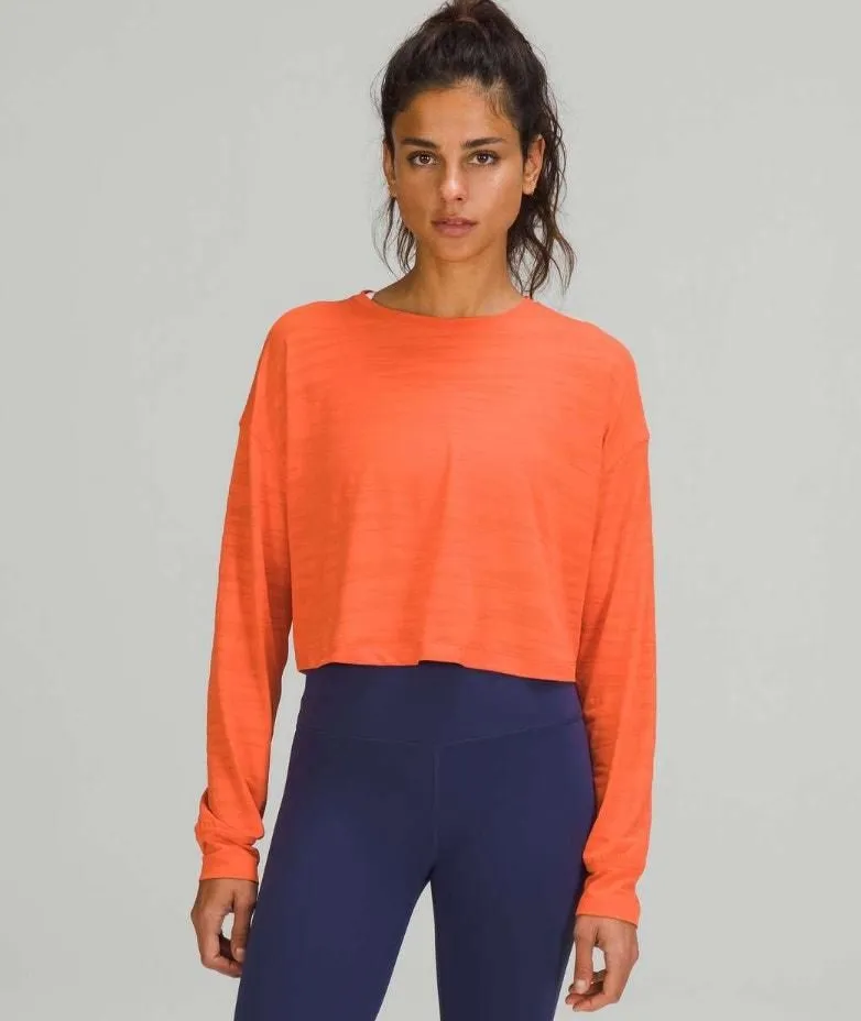 Product image for (6) $78 NWT Lululemon Muscle Love Long Sleeve Shirt *Tiger Mesh Warm Coral - Lululemon Athletica