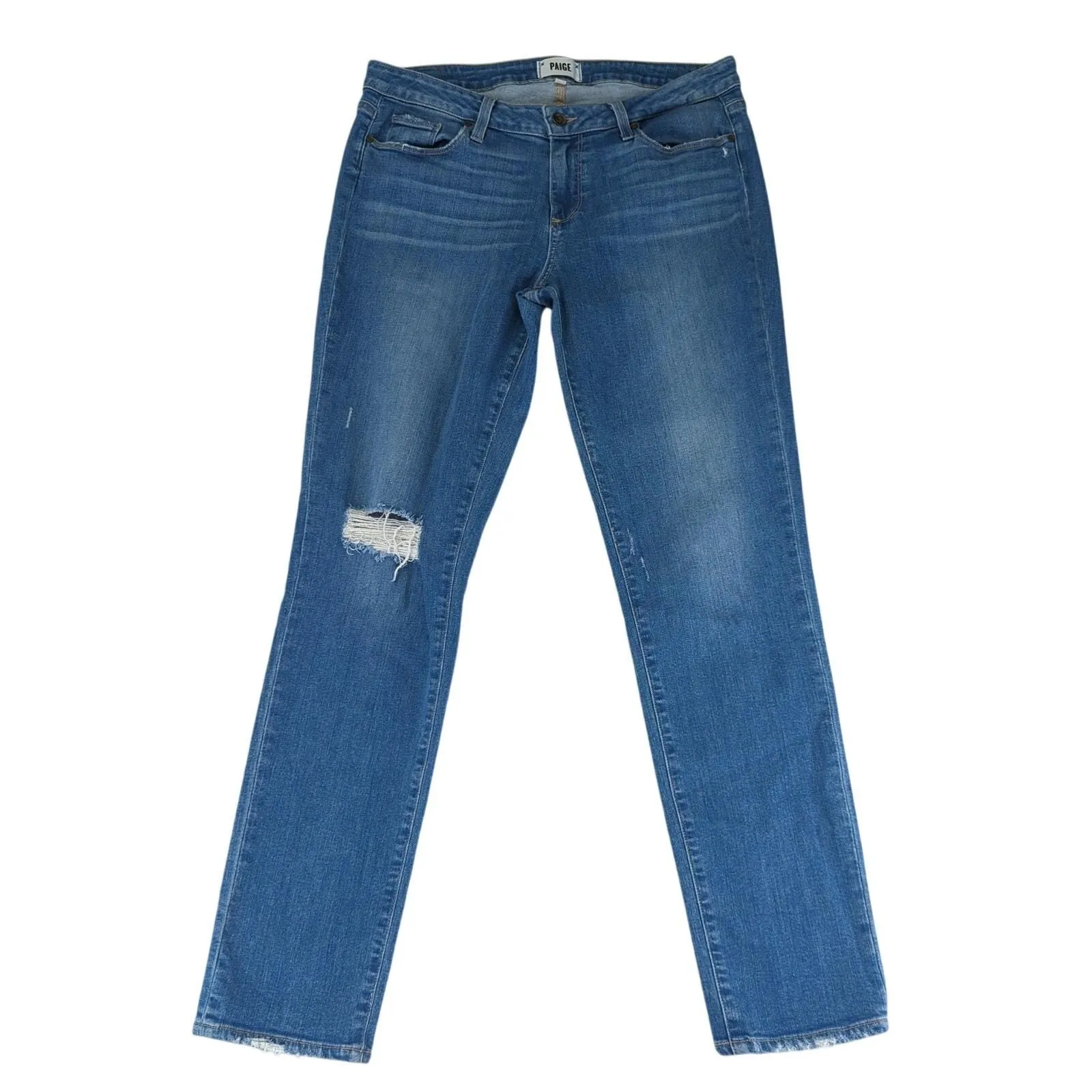 Product image for Paige Jimmy Jimmy Skinny Jeans Women's Size 28 Distressed Stretch - pre-owned---good - Paige