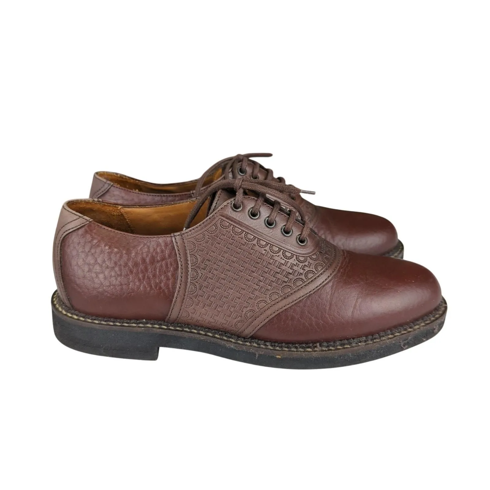 Product image for HS Trask Saddle Leather Oxfords Two-tone H4065248 Men's Size 8 Casual Dress Shoe - used - H.S. Trask & Co