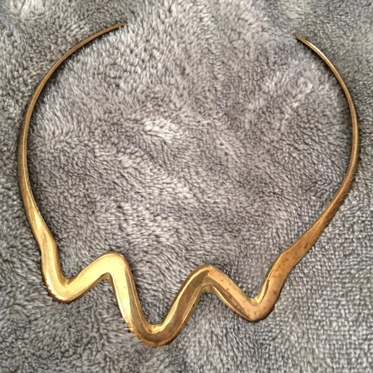 Product image for Vintage Solid Brass choker Made in India - pre-owned---good