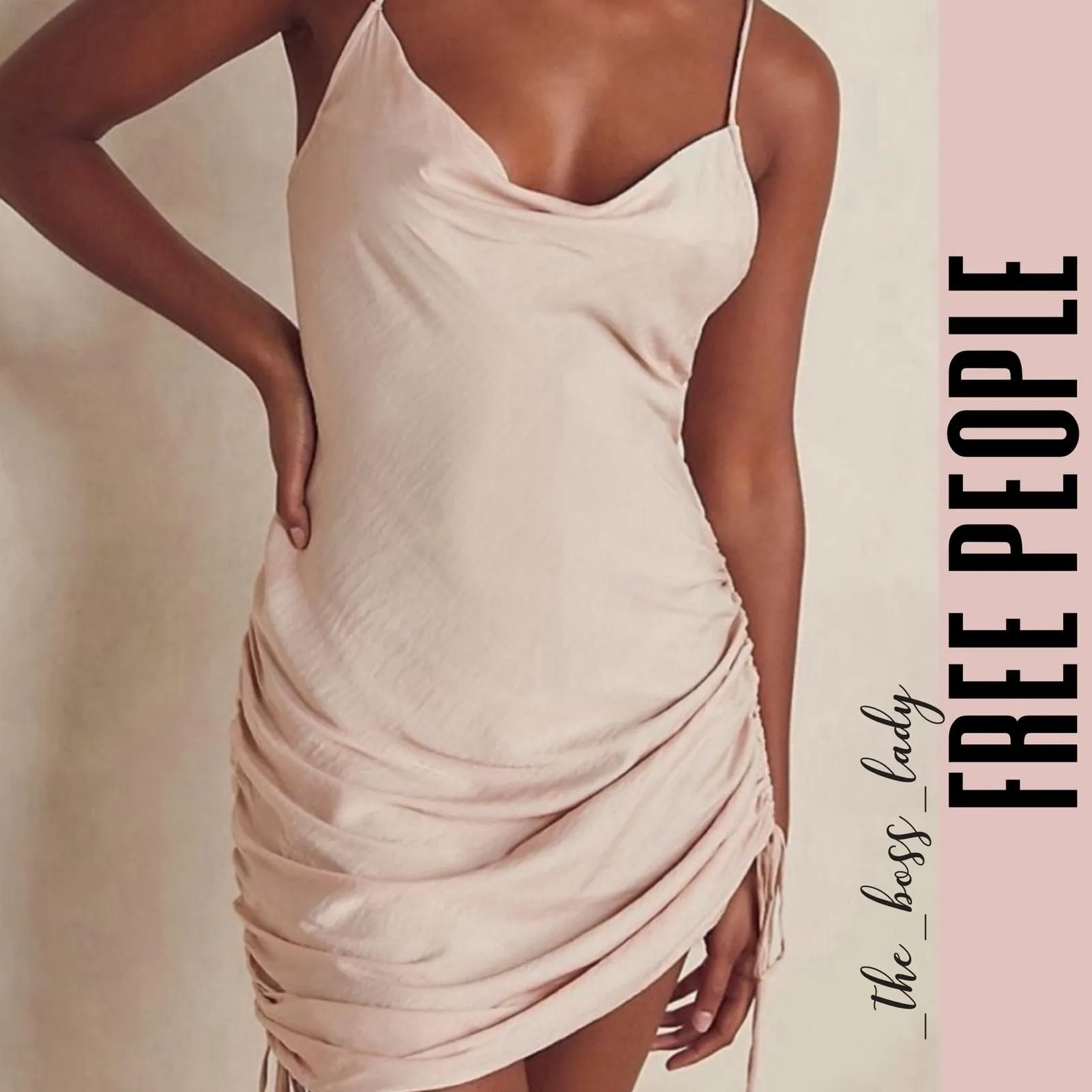 Product image for Free People mini dress slip dress satiny ruched convertible midi - S - Dresses - new-without-tags - Free People