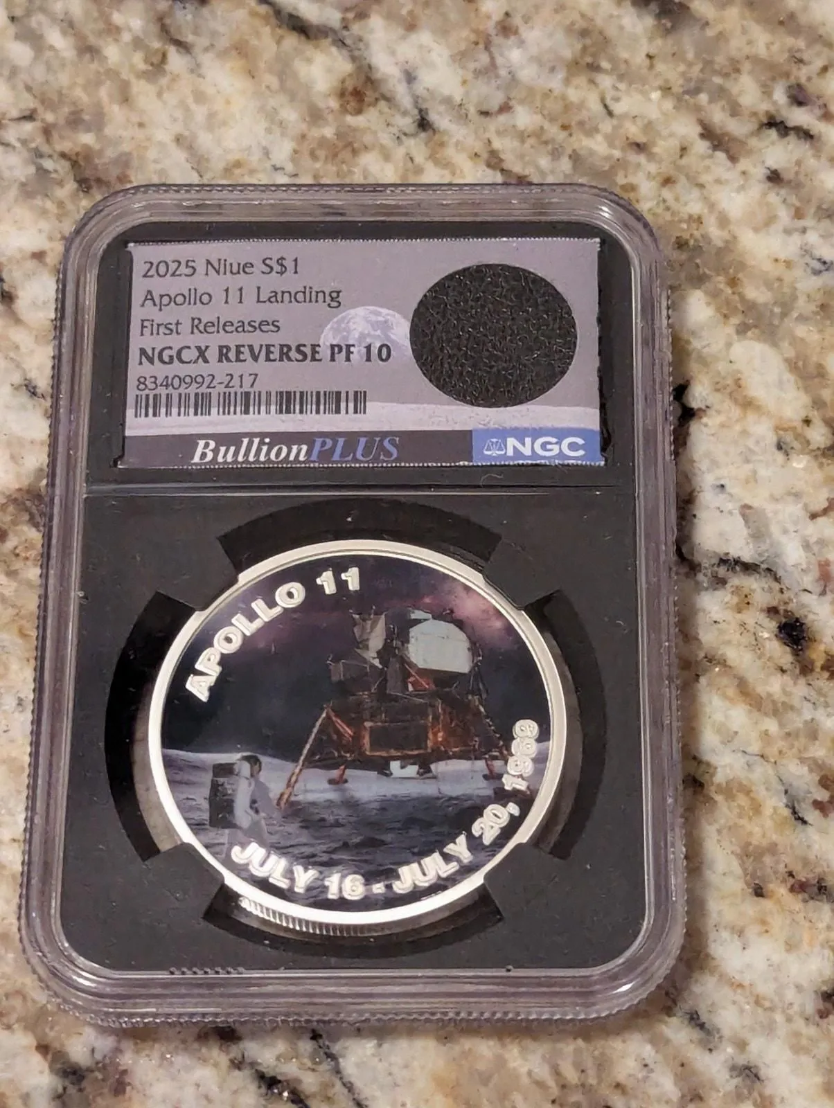 Product image for 2025 $1 NIUE REVERSE PROOF SILVER APOLLO 11 NEIL ARMSTRONG JACKET NGCX PF 10 - Coins, non-U.S. currency