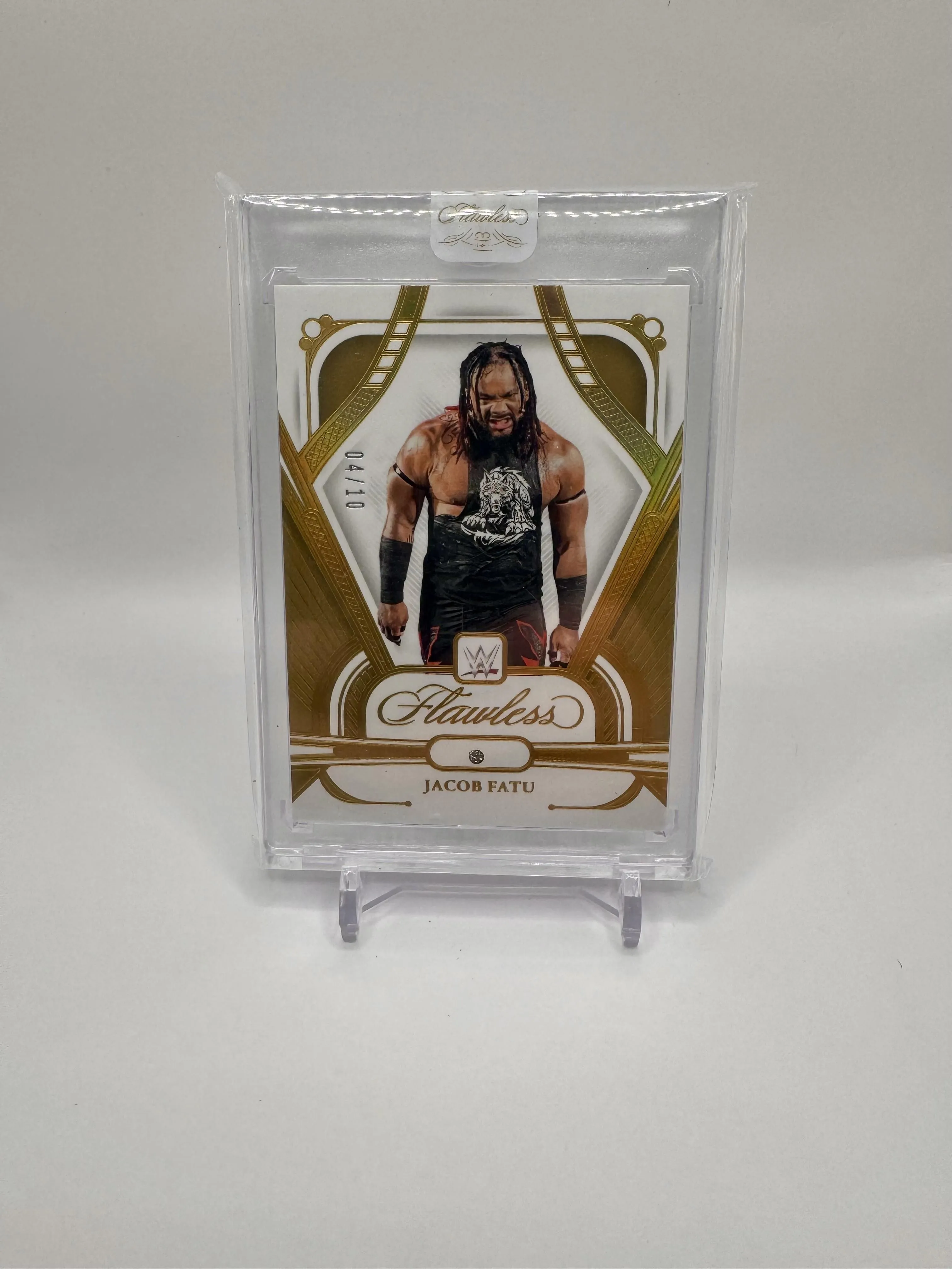 Product image for 2024 Panini Flawless Jacob Fatu Gold Diamond 04/10 - 2024 - Wrestling - 44 - 04/10 - WWE - Panini - Jacob Fatu - 2024 Panini Flawless - WWE SmackDown