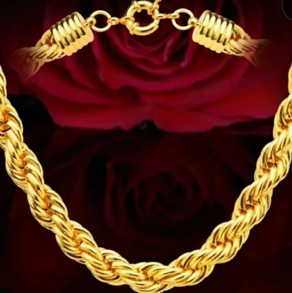 Product image for Long Gold-tone Rope Necklace