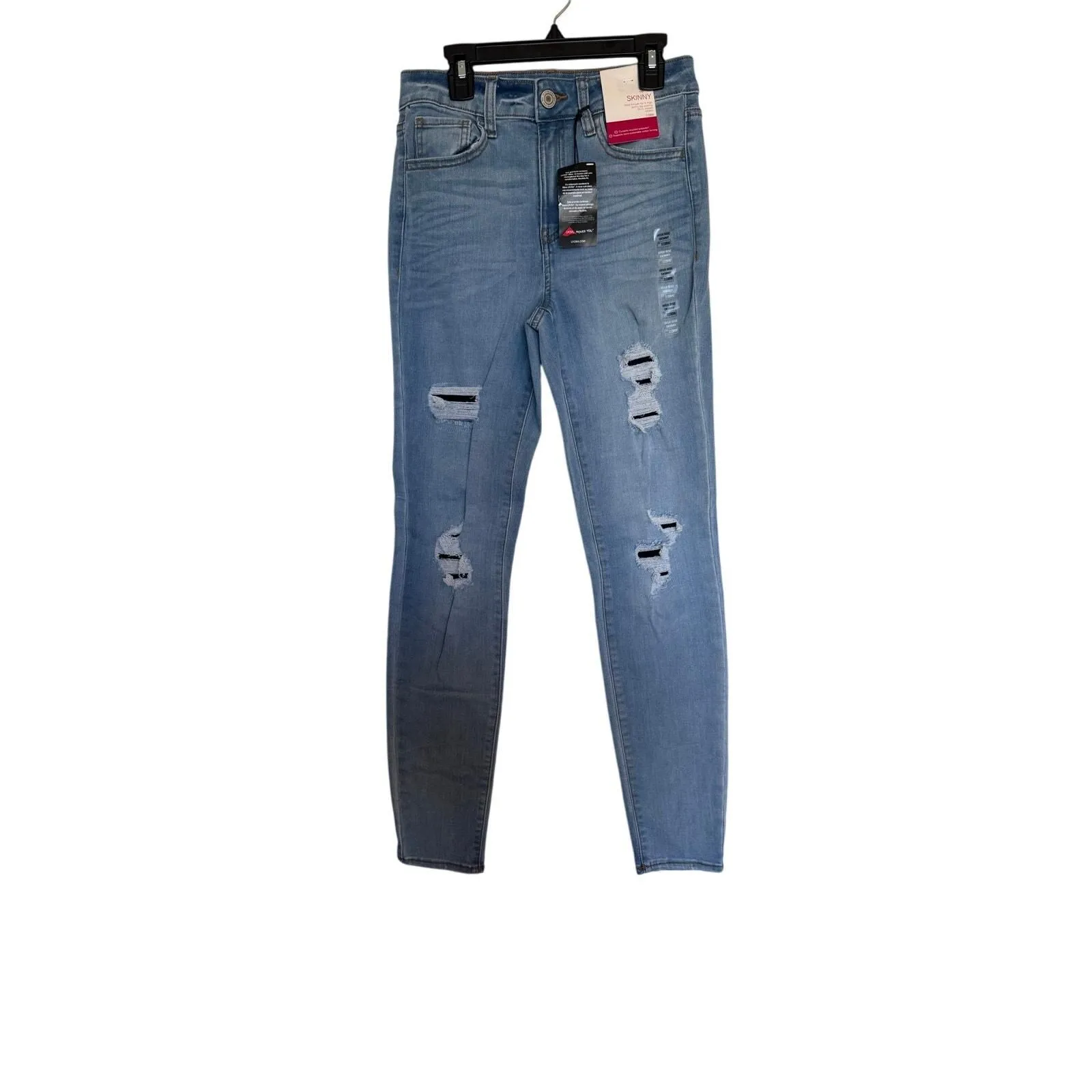 Product image for SO high rise light wash ripped skinny jeans  - SO