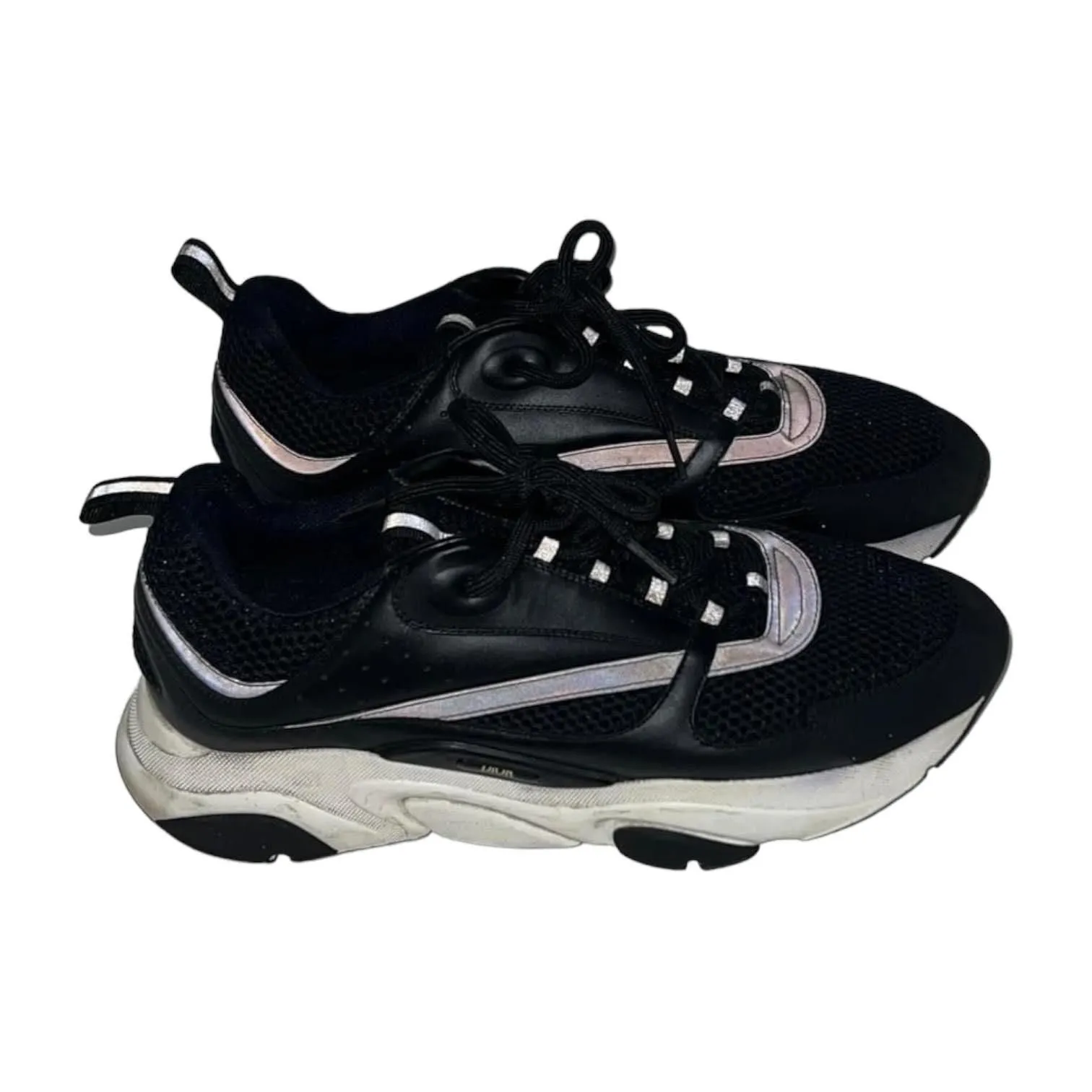 Product image for Christian Dior B22 Black & White Reflective Athletic Sneakers Size 46 - Christian Dior