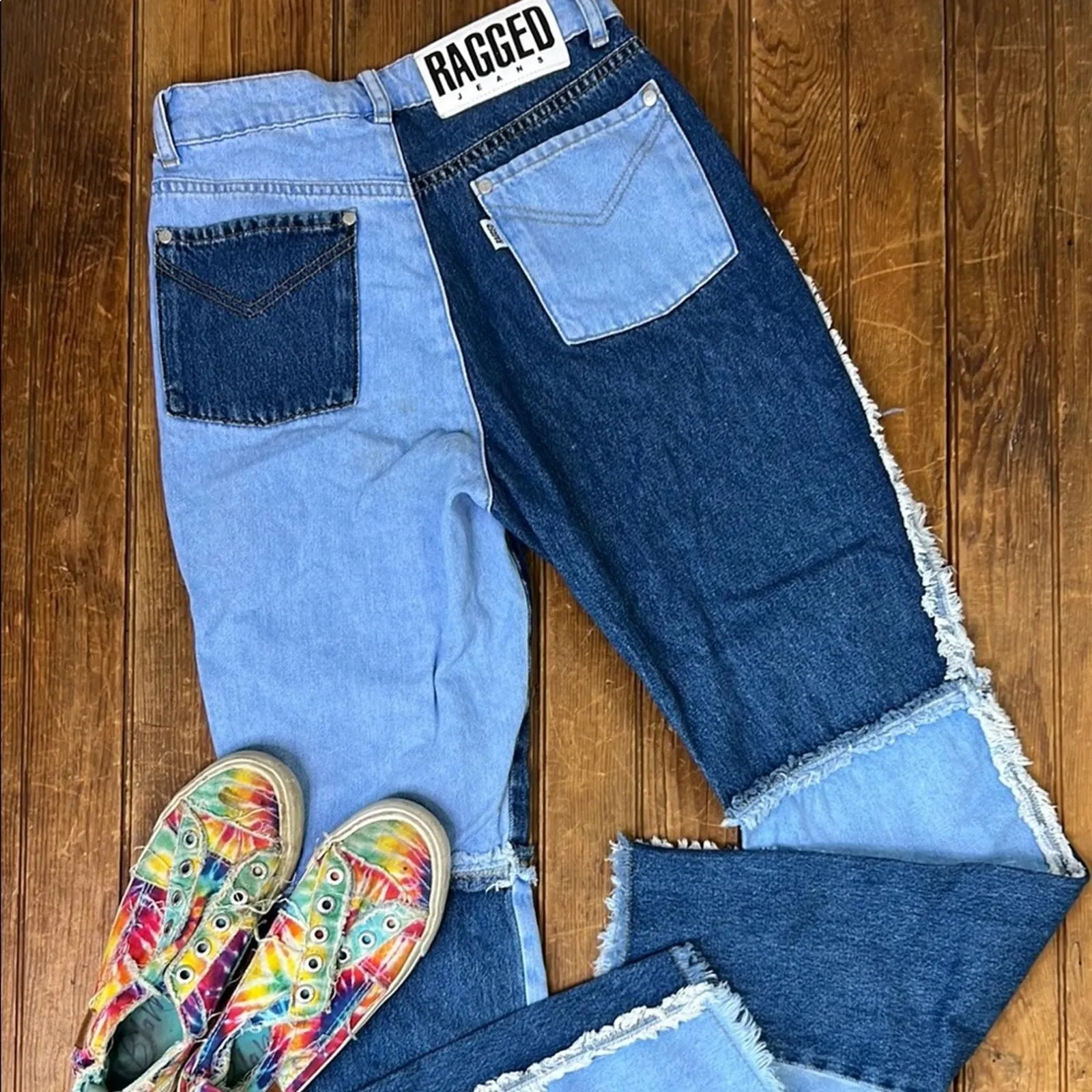 Product image for Women’s The Ragged Priest high waisted, patchwork jeans, size 26 - pre-owned---excellent - The Ragged Priest