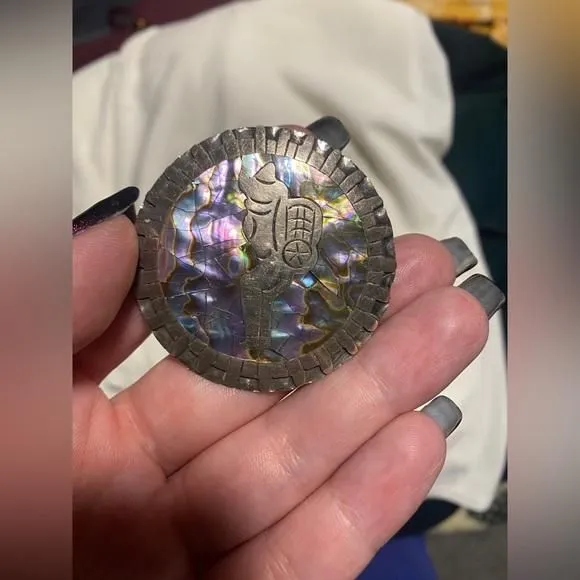 Product image for VTG Hecho en México 925 Abalone Pendant Pin