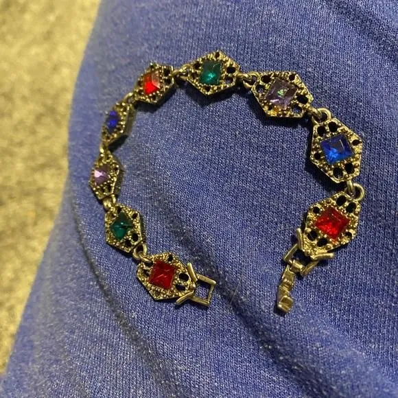 Product image for VTG Colorful Gemstone Bracelet