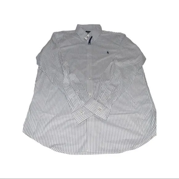 Product image for Polo Ralph Lauren Classic Fit Long Sleeve Striped Cotton Button Down Shirt