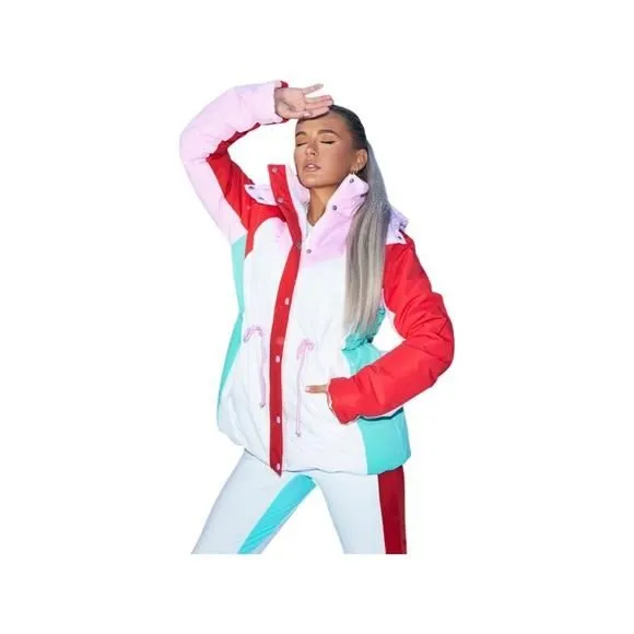 Product image for PRETTYLITTLETHING SKI RED RETRO TIE WAIST JACKET Multicolor SZ 0
