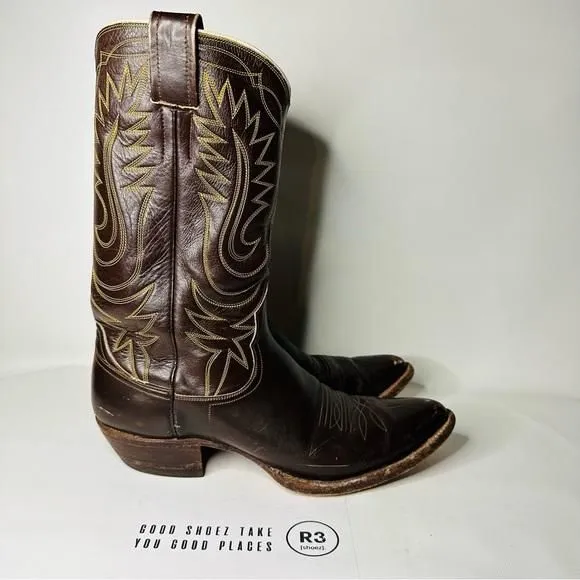 Product image for Nocona Western Cowboy Boots D 1992 295 Brown Leather Womens