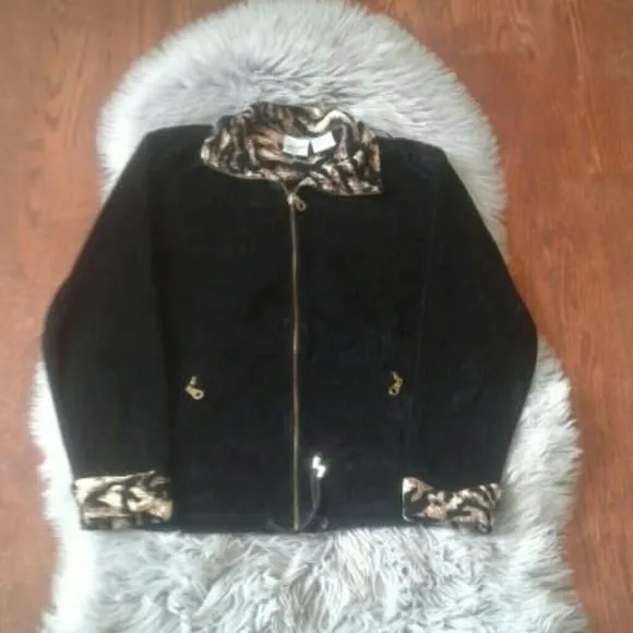 Product image for Velour leopard jacket