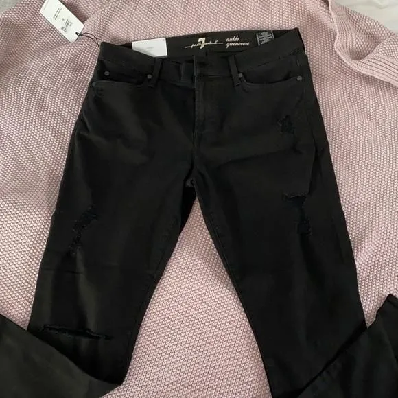 Product image for 7 for all mankind black jeans. Nwt