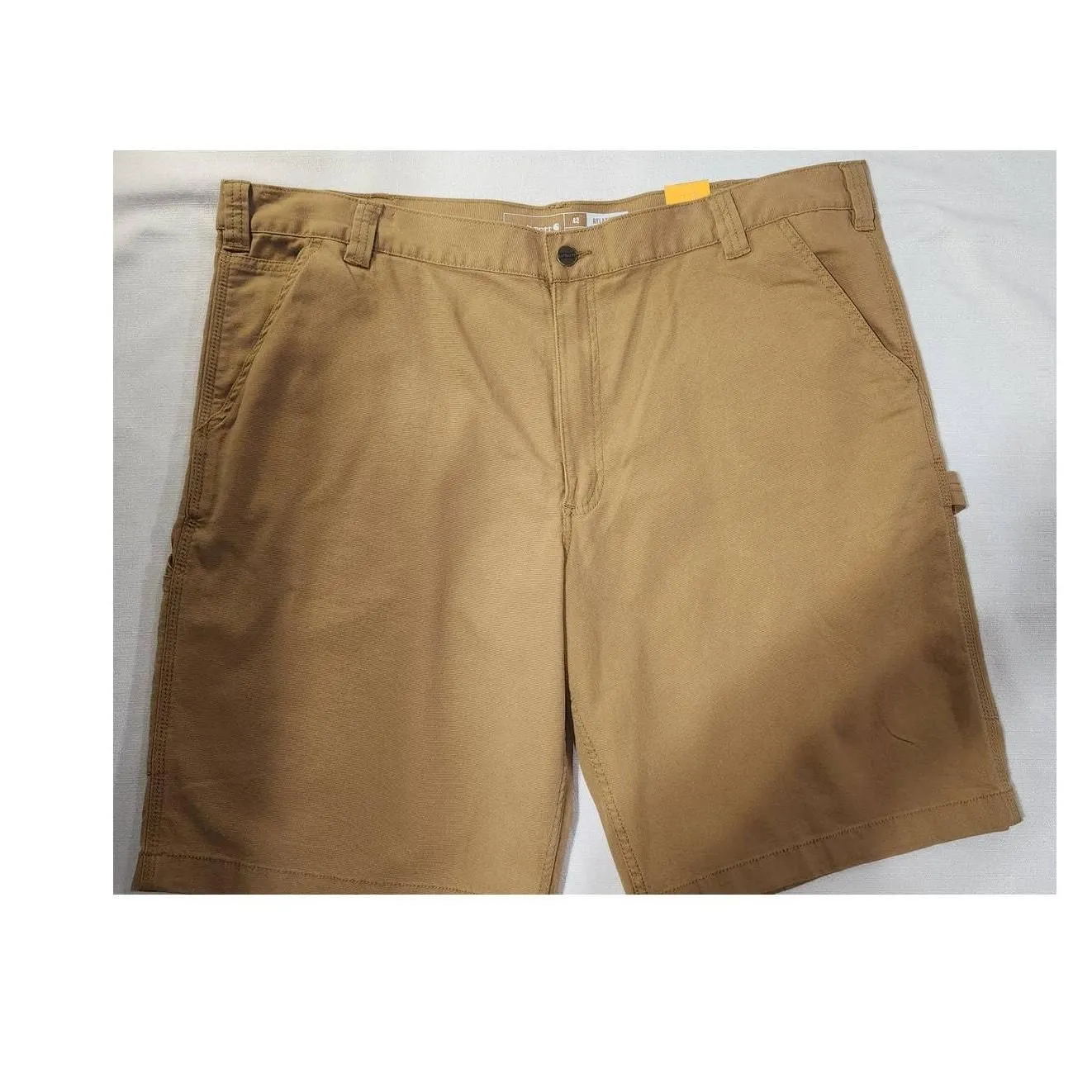 Product image for CARHARTT Rugged Flex Relaxed Fit Canvas utility Cargo Shots tan waist 42'' - Carhartt