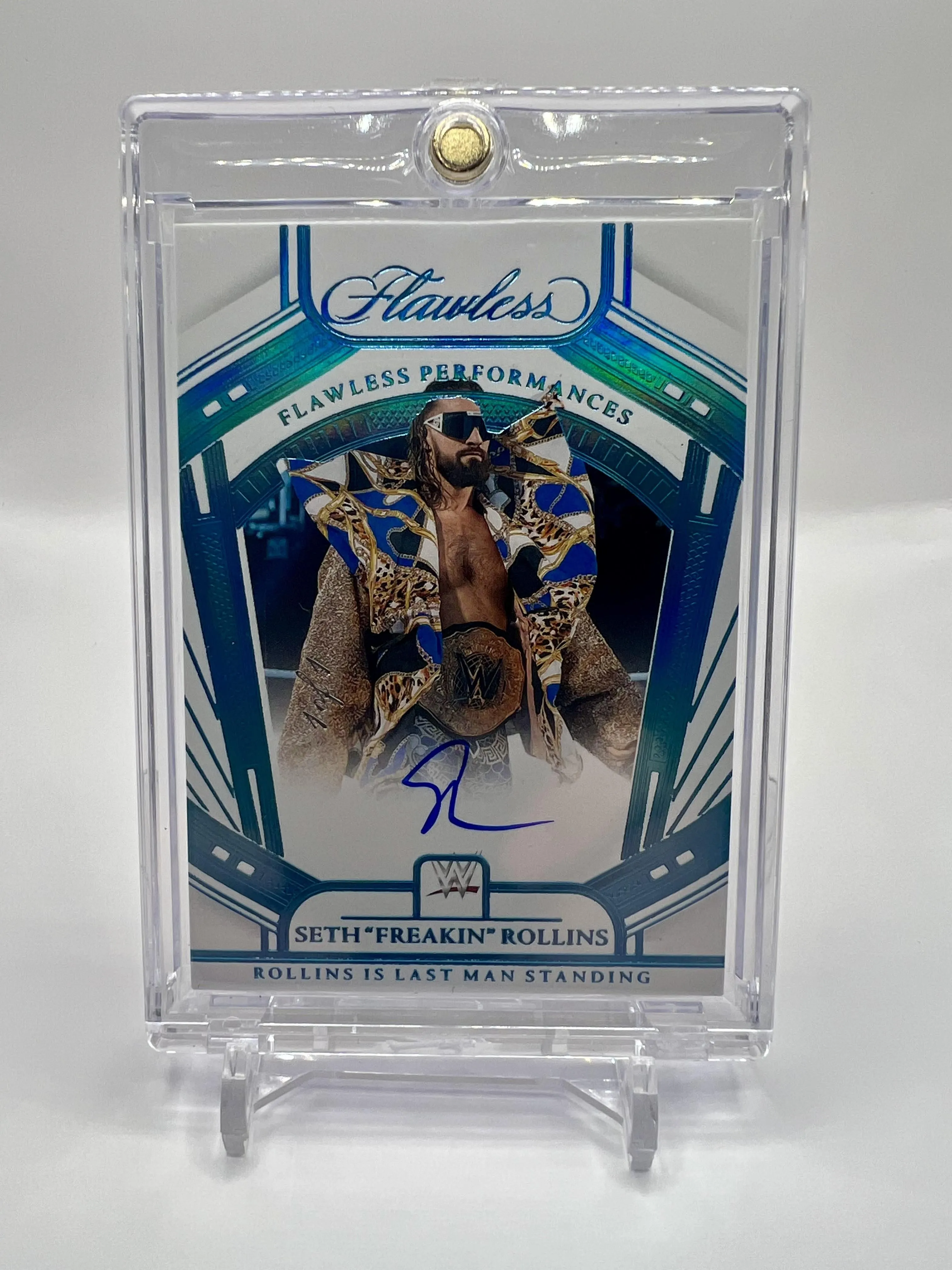 Product image for 2024 Panini Flawless Seth 'Freakin' Rollins Flawless Performances Auto 1/1 - Seth 'Freakin' Rollins - 2024 - Wrestling - FP-SFR - 1 of 1, Autograph - Panini - Seth 'Freakin' Rollins - 2024 Panini Flawless - RAW - Yes