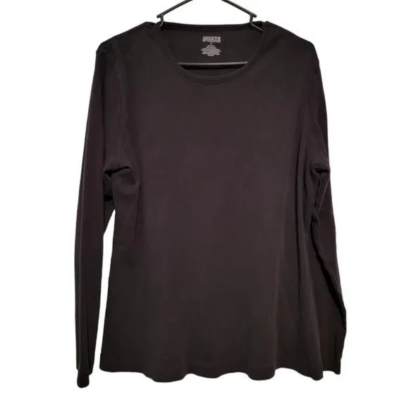 Product image for Duluth Black Long Sleeve Cotton Top Size Large