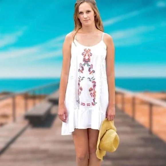 Product image for Embroidered Swim Coverup Dress