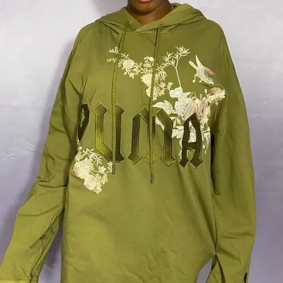 Product image for FENTY PUMA GREEN  GRAPHIC HOODY XXXL