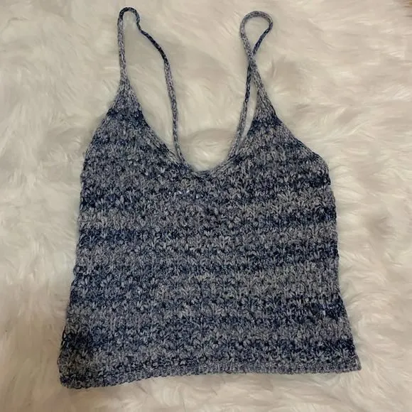 Product image for Intermix blue loose knit tank