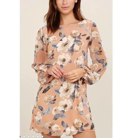 Product image for Lulu’s This Time Around Blush Floral Shift Dress