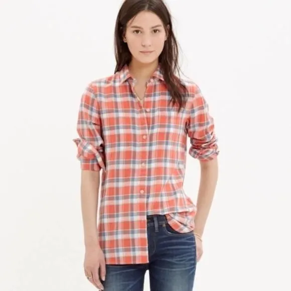 Product image for Madewell ex-boyfriend plaid button down shirt