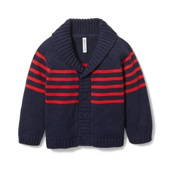 Product image for Janie and Jack baby striped blue and red cardigan