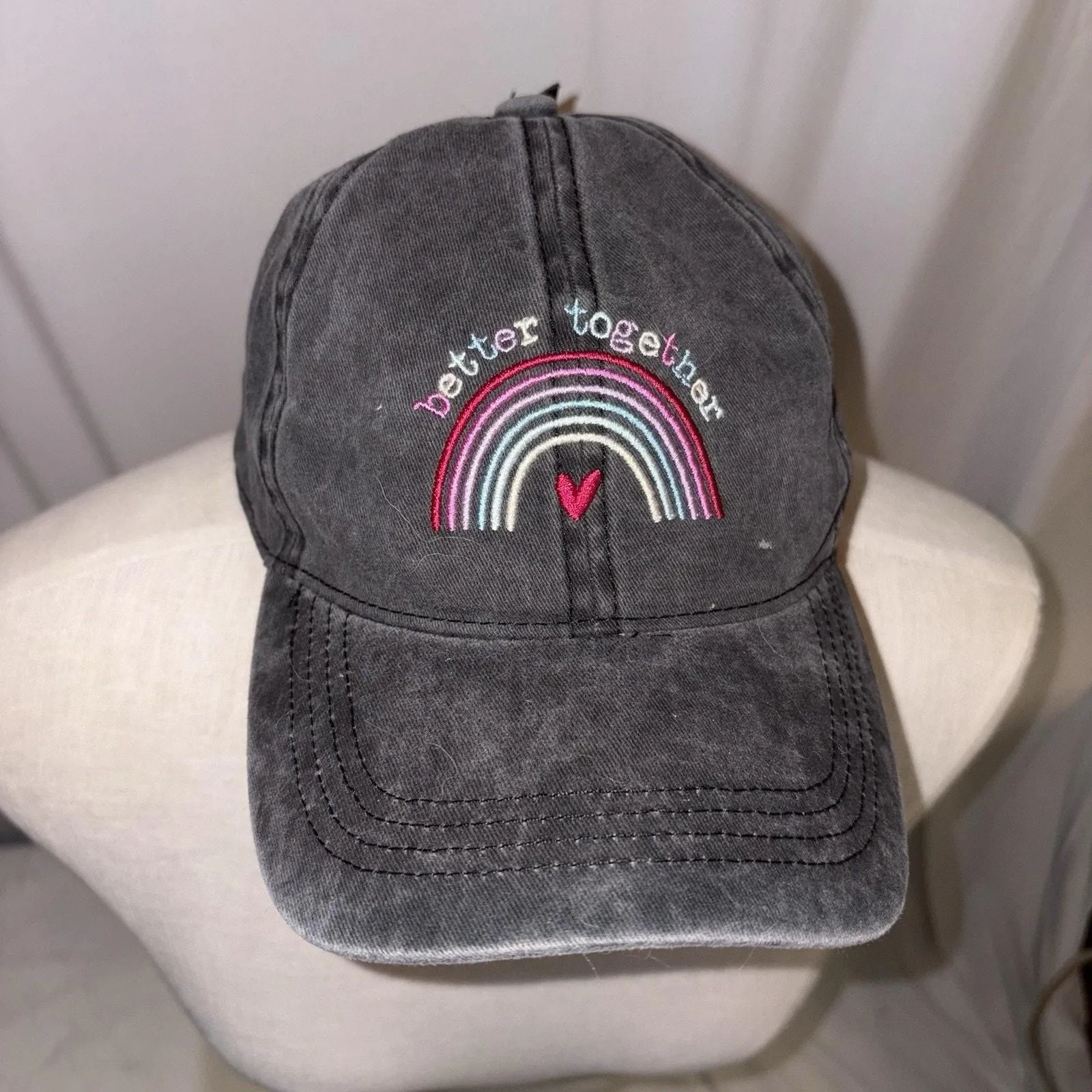 Product image for Better Together Rainbow Cap Hat Adult Adjustable Cotton David And Young - David And Young