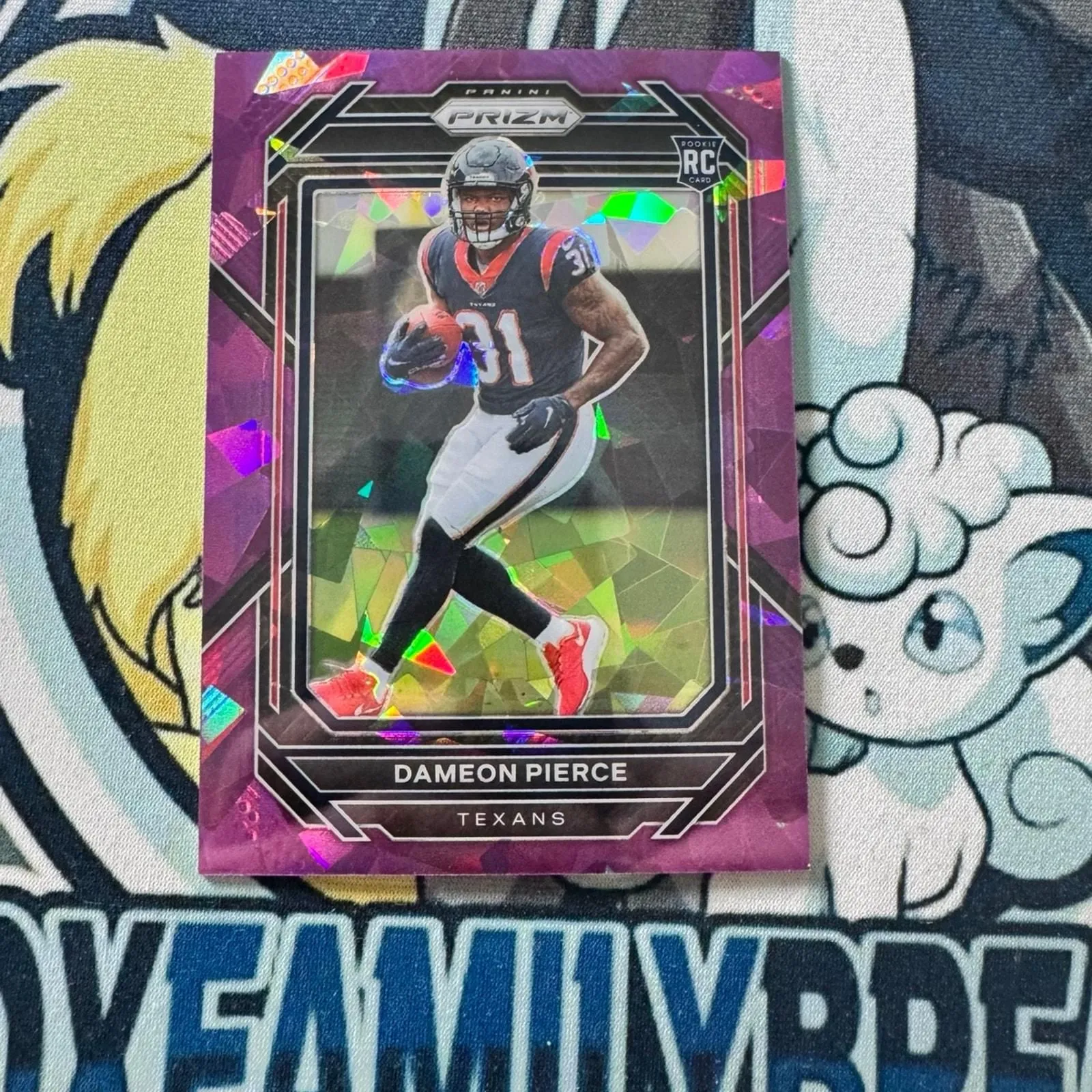 Product image for Dameon Pierce /225 Purple Ice Prizm Rookie NFL Houston Texans