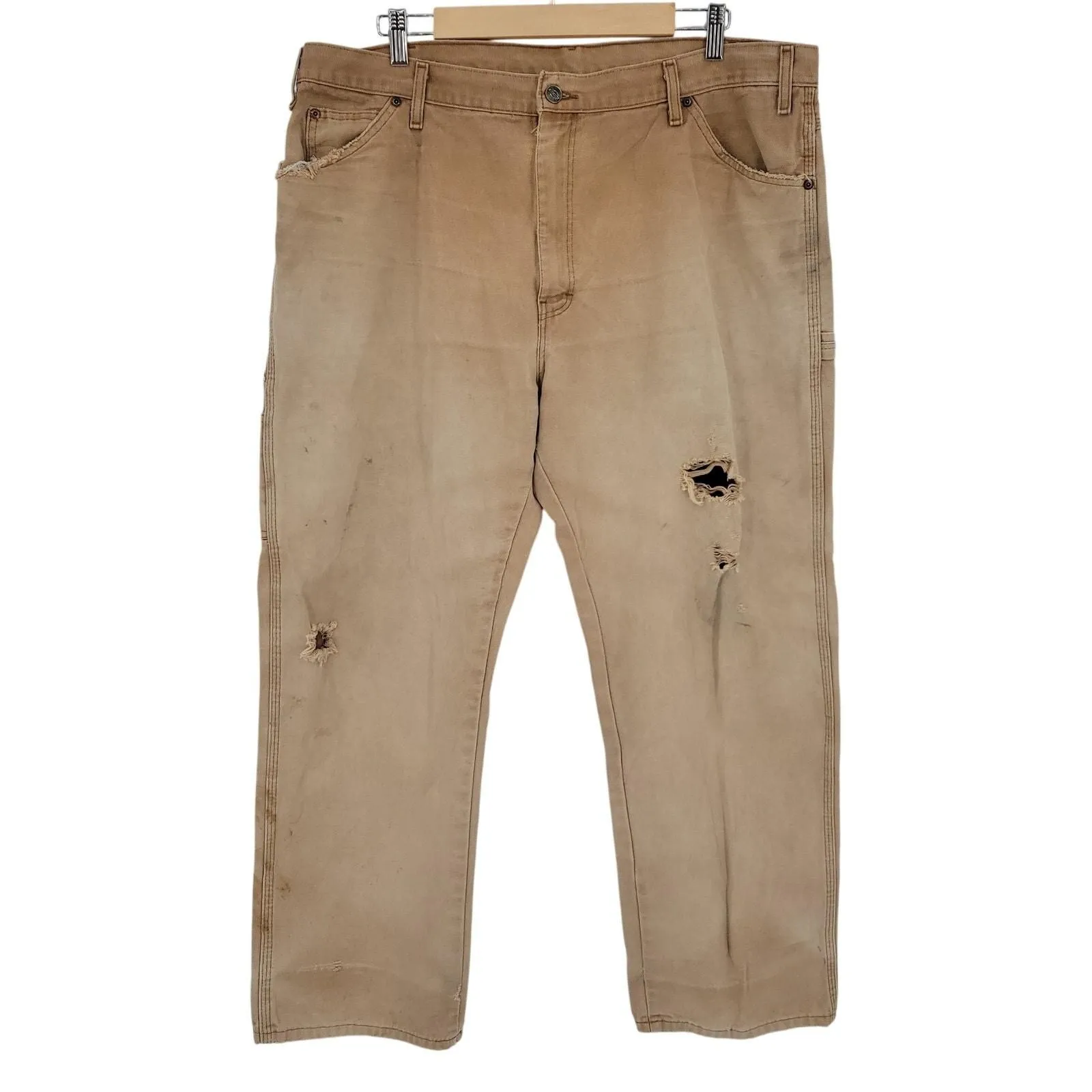 Product image for Dickies Thrashed Carpenter Pants Work Wear Distressed Skater Gorp Men's 30 x 29  - Dickies
