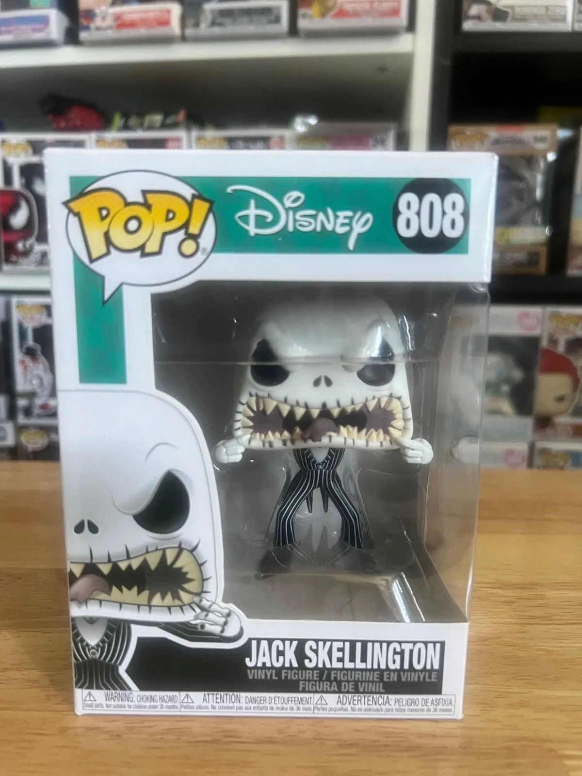 Product image for Scary Face Jack Skellington Funko Pop #808 Nightmare Before Christmas Disney NBC