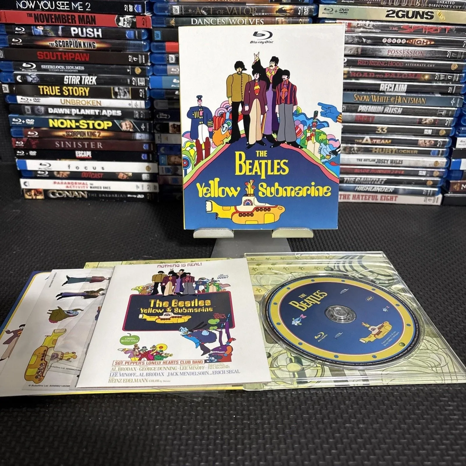 Product image for The Beatles - Yellow Submarine Blu-Ray Complete w/ Art Cells, Stickers, Book
