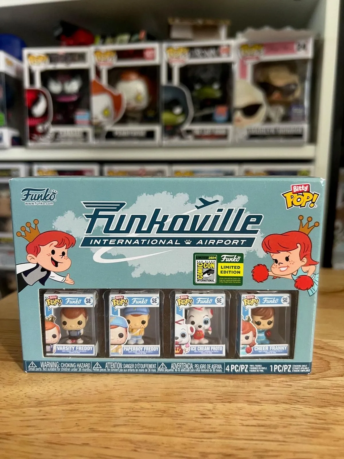 Product image for OFFICIAL SDCCC BITTY POP Funkoville Freddy International Airport Franny Freddy