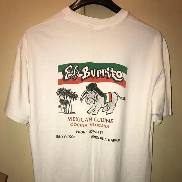 Product image for El burrito hawaii Tshirt used size: XL