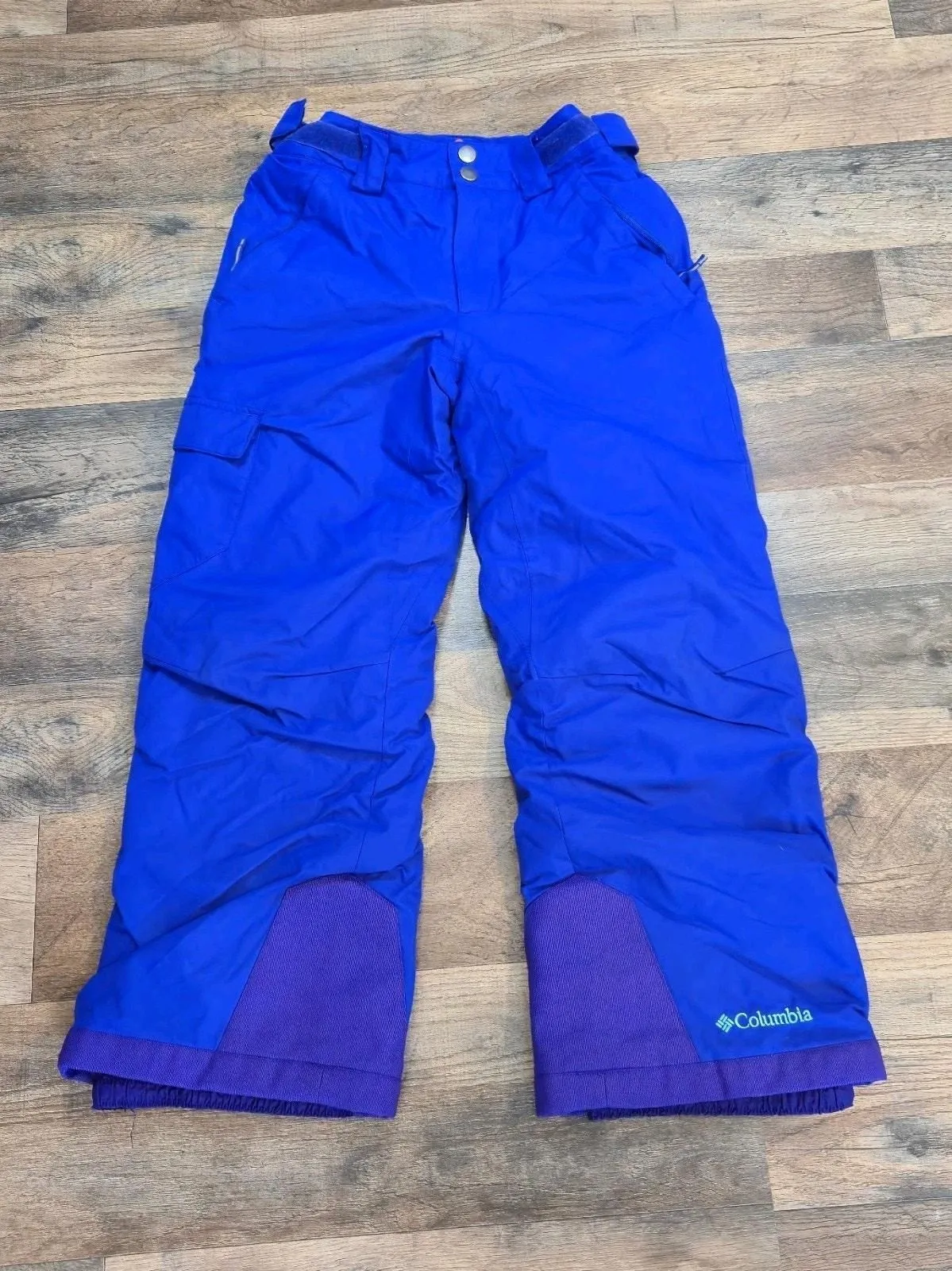 Product image for Columbia Ski Pants Youth Small 7/8 Blue Purple Omni Heat Omni Tech Bugaboo Girls - Columbia