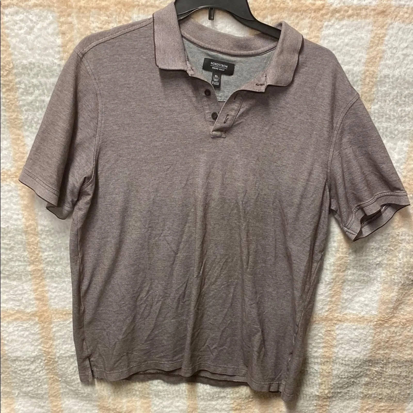 Product image for Nordstrom Men's Shop Men’s Gray Polo Shirt XL Cotton/Spandex