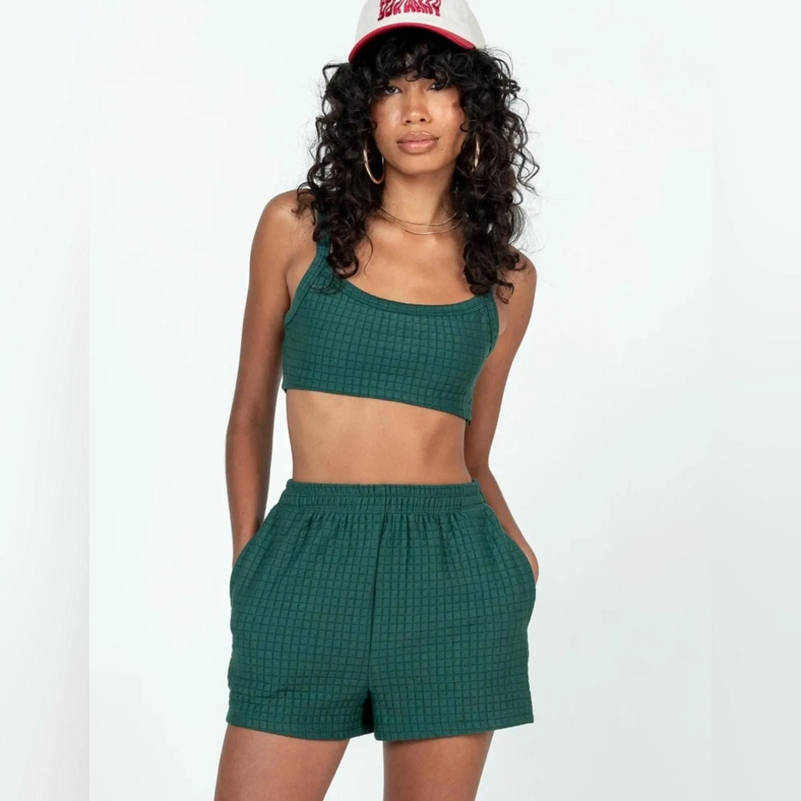 Product image for Princess Polly Arabella Forest Green Textured Bralette - pre-owned---excellent - Princess Polly
