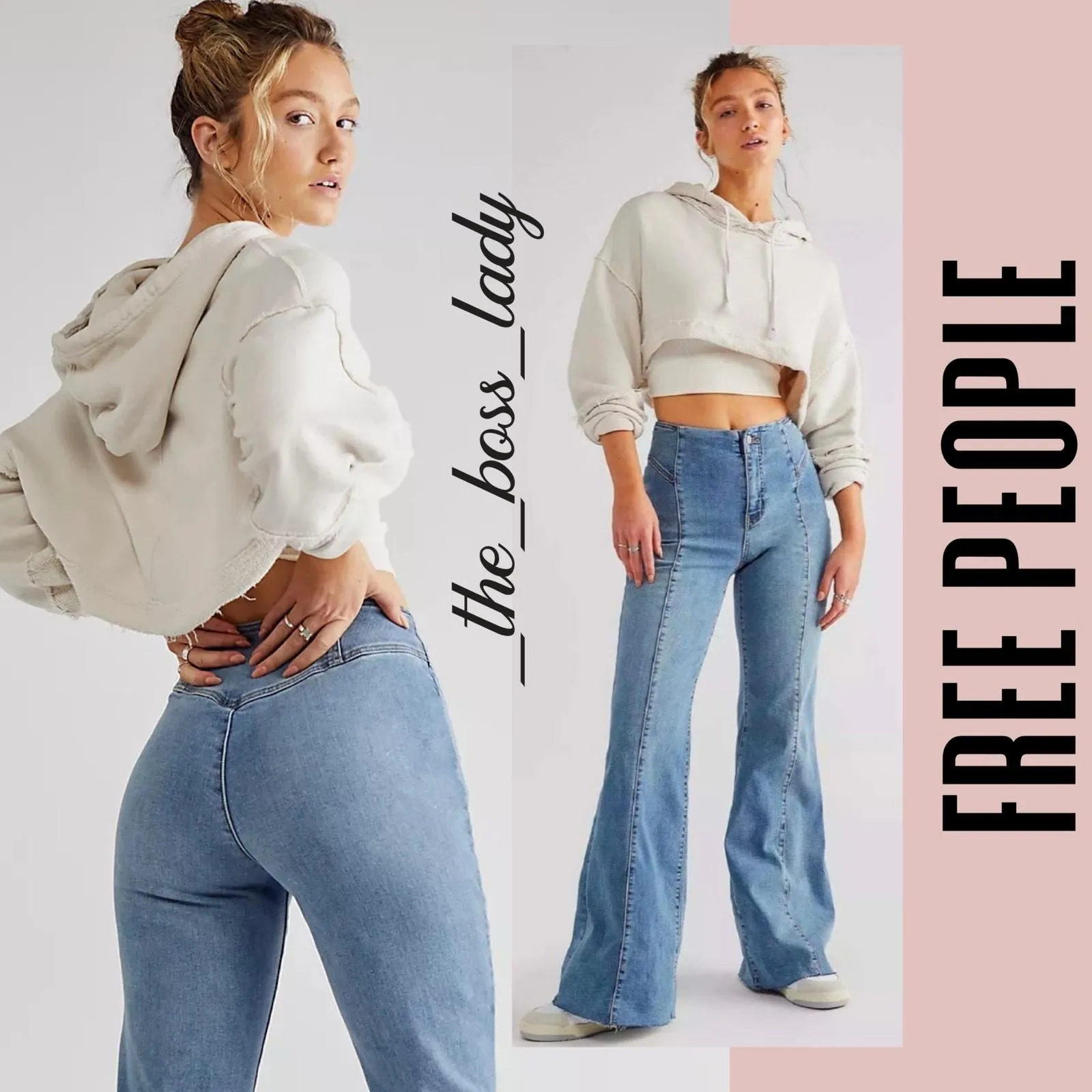 Product image for Free People flare pants 29 flared jeans bell bottoms high waisted - Bottoms - M - new-without-tags - Free People